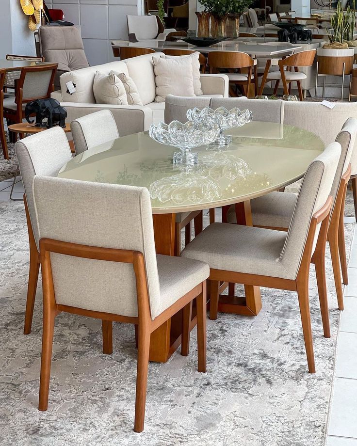 Round Dining Table Set with Upholstered Chairs