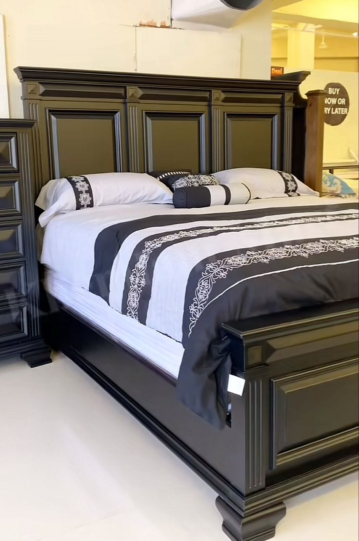 Classic Panel Bed Frame - Dark Espresso Finish